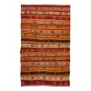 Red Red And Orange Vintage Wool Kilim Rug - 6'5" X 11'2" 2 Red Red And Orange Vintage Wool Kilim Rug - 6'5" X 11'2" -Home Comprehensive Shop 1604177 1
