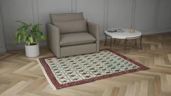 Ivory And Red Vintage Traditional Wool Rug - 5'3" X 6'7" 10 Ivory And Red Vintage Traditional Wool Rug - 5'3" X 6'7" -Home Comprehensive Shop 1604653 1