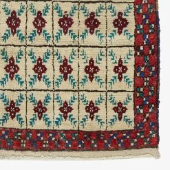 Ivory And Red Vintage Traditional Wool Rug - 5'3" X 6'7" 11 Ivory And Red Vintage Traditional Wool Rug - 5'3" X 6'7" -Home Comprehensive Shop 1604653 c