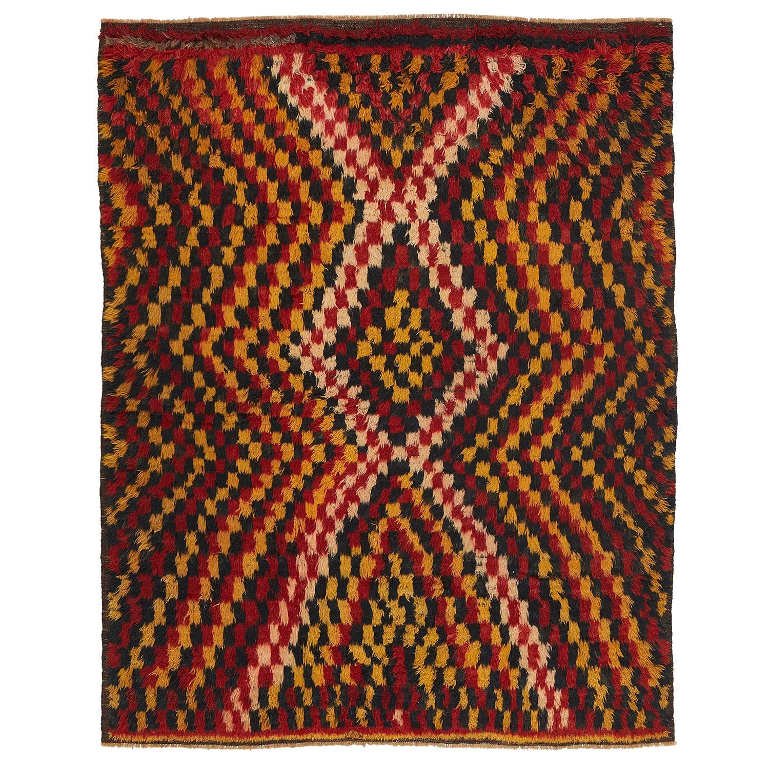 Multi Vintage Traditional Wool Rug - 5'5" X 6'9" 3 Multi Vintage Traditional Wool Rug - 5'5" X 6'9"