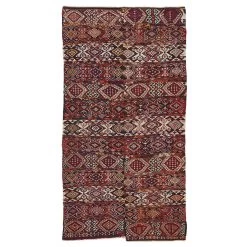 Red Vintage Wool Kilim Rug - 5'4"x 10'9"