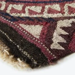 Red Vintage Wool Kilim Rug - 5'4"x 10'9" 10 Red Vintage Wool Kilim Rug - 5'4"x 10'9" -Home Comprehensive Shop 1609804 c