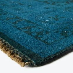 Blue Overdyed Wool Rug - 7'10" X 16'8" -Home Comprehensive Shop 1610367 C