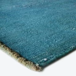 Blue Overdyed Wool Runner - 3'7" X 11'7" 7 Blue Overdyed Wool Runner - 3'7" X 11'7" -Home Comprehensive Shop 1610569 C