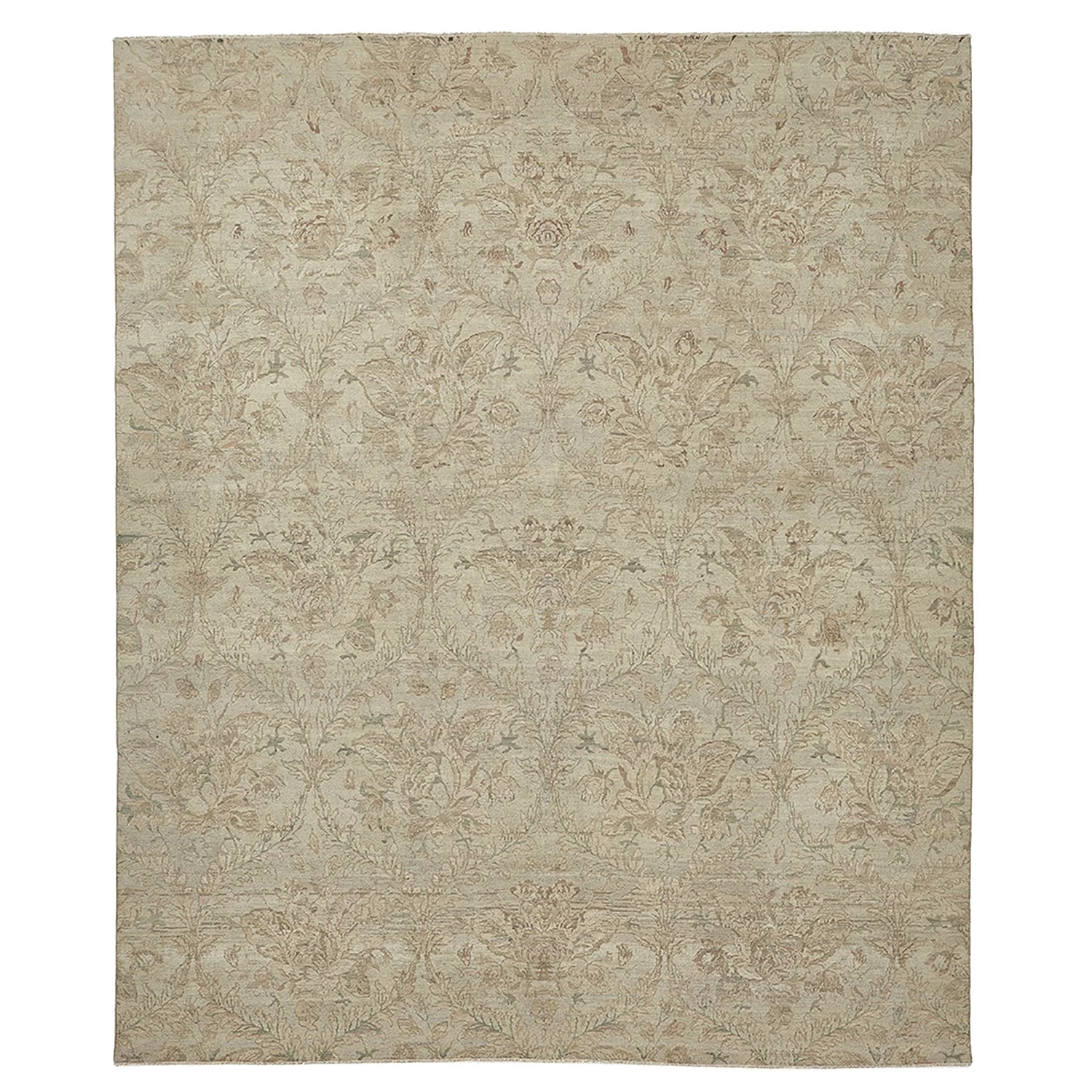 Beige Overdyed Wool Rug - 10' X 11'11" 3 Beige Overdyed Wool Rug - 10' X 11'11"