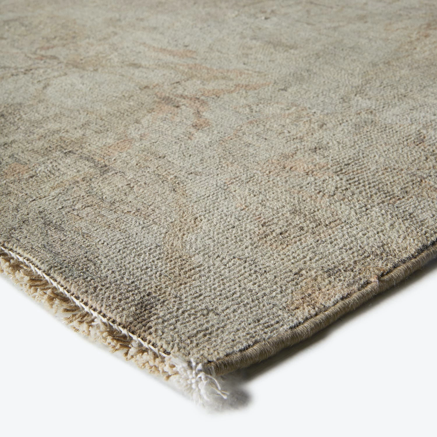 Beige Overdyed Wool Rug - 10' X 11'11" 5 Beige Overdyed Wool Rug - 10' X 11'11" - Image 3