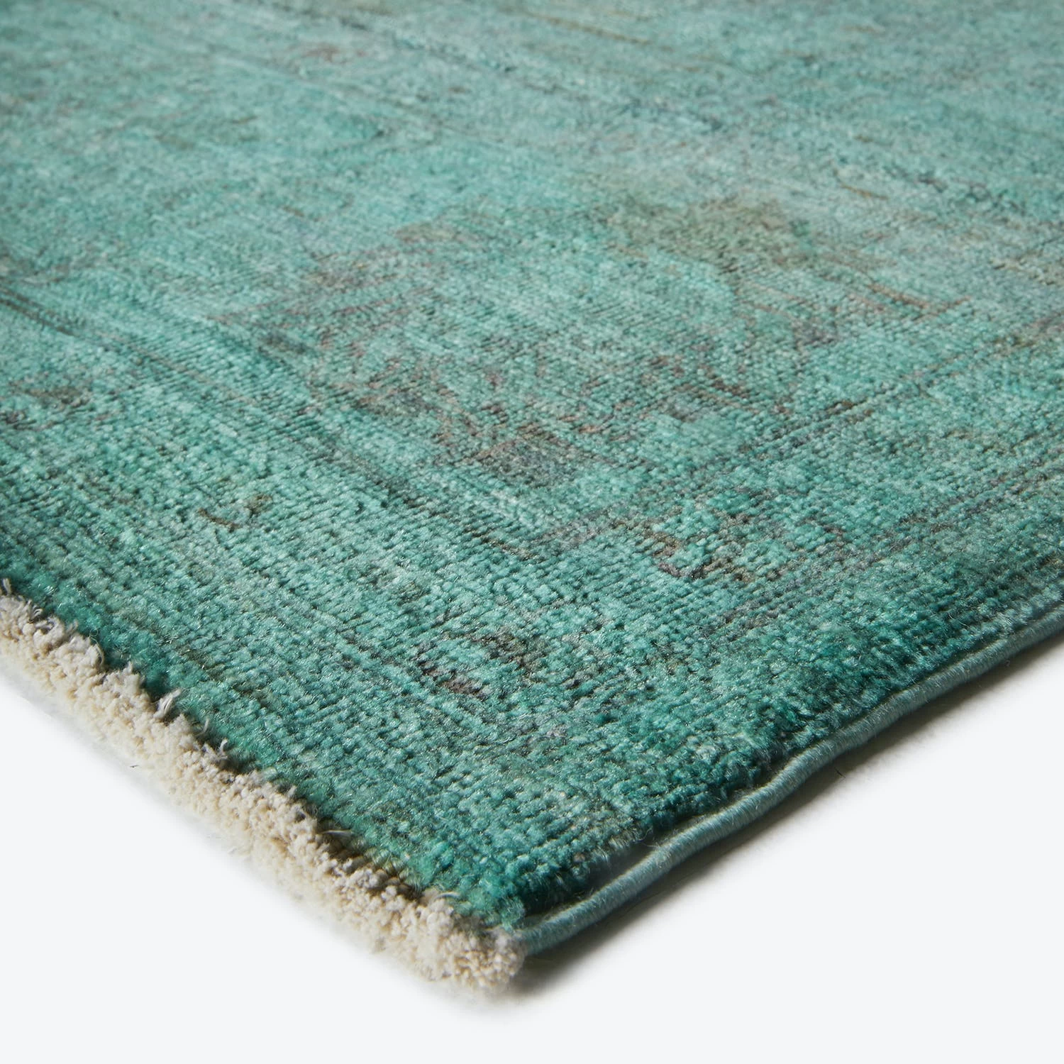 Green Samsara Wool Rug - 4'10" X 8'1" 5 Green Samsara Wool Rug - 4'10" X 8'1" - Image 3