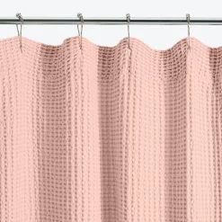Simple Waffle Shower Curtain