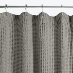 Simple Waffle Shower Curtain -Home Comprehensive Shop 1615837 046 dark 20gray