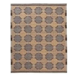 Flatweave Wool Cotton Silk Rug - 7'9" X 9'8"