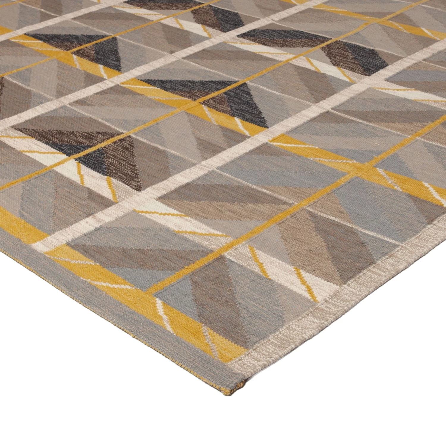 Multi Flatweave Wool Cotton Blend Rug - 10'4" X 14' 5 Multi Flatweave Wool Cotton Blend Rug - 10'4" X 14' - Image 3