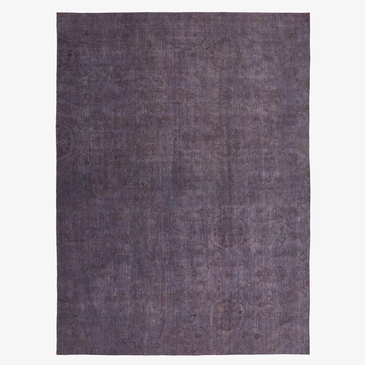 Purple Overdyed Wool Rug - 9'3" X 12'8" 3 Purple Overdyed Wool Rug - 9'3" X 12'8"