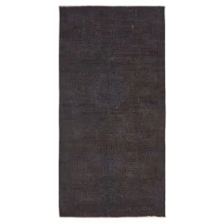 Purple Overdyed Wool Rug - 3'8" X 7'6"