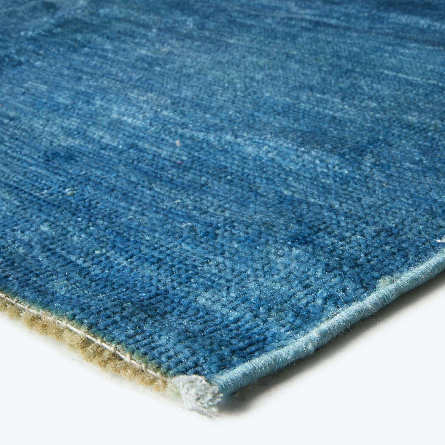 Blue Overdyed Wool Rug - 7'3" X 13'11" 5 Blue Overdyed Wool Rug - 7'3" X 13'11" - Image 3