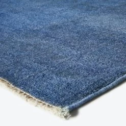 Blue Overdyed Wool Runner - 3'3" X 15'5" 7 Blue Overdyed Wool Runner - 3'3" X 15'5" -Home Comprehensive Shop 1619596 c