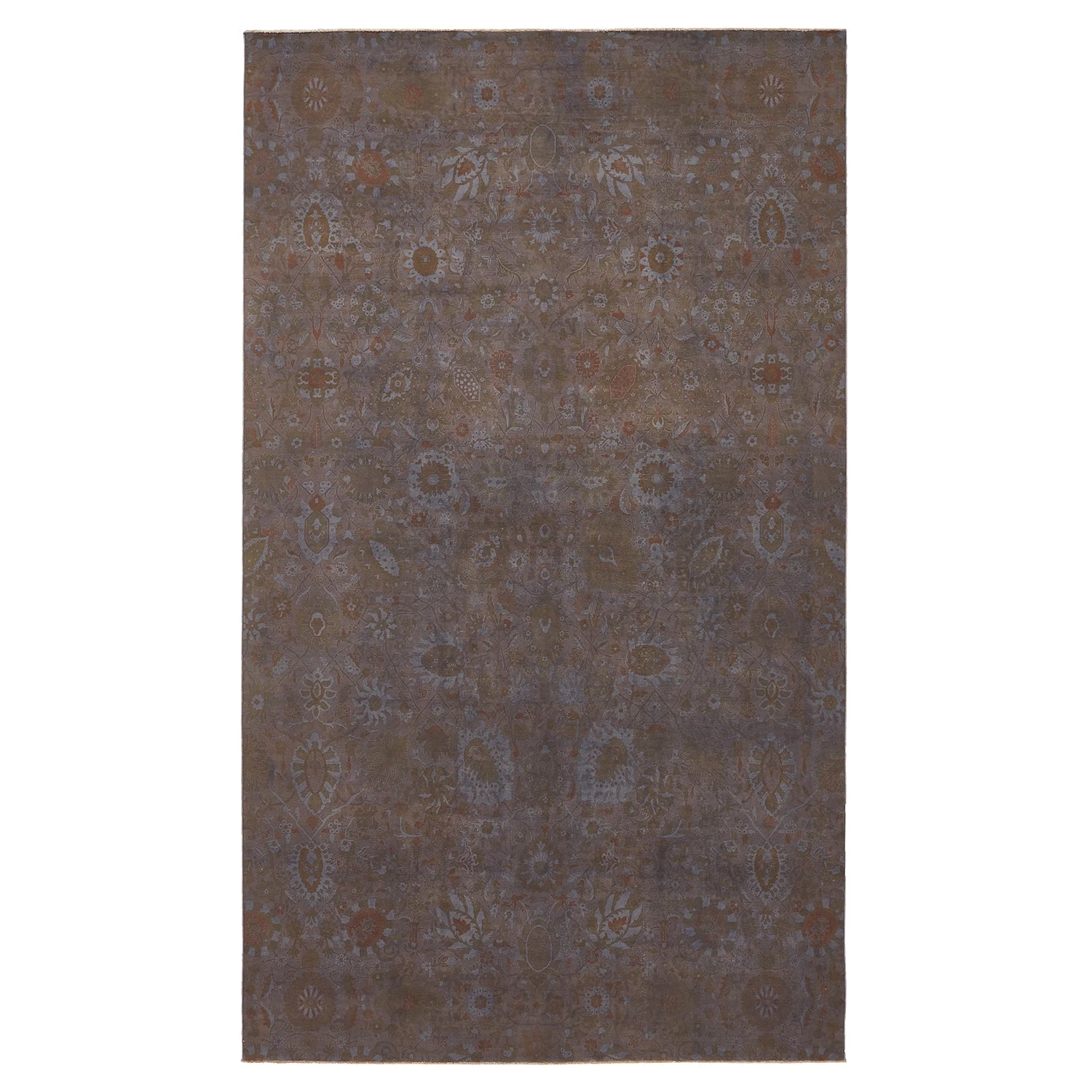Brown Overdyed Wool Rug - 8'9" X 15'6" 3 Brown Overdyed Wool Rug - 8'9" X 15'6"