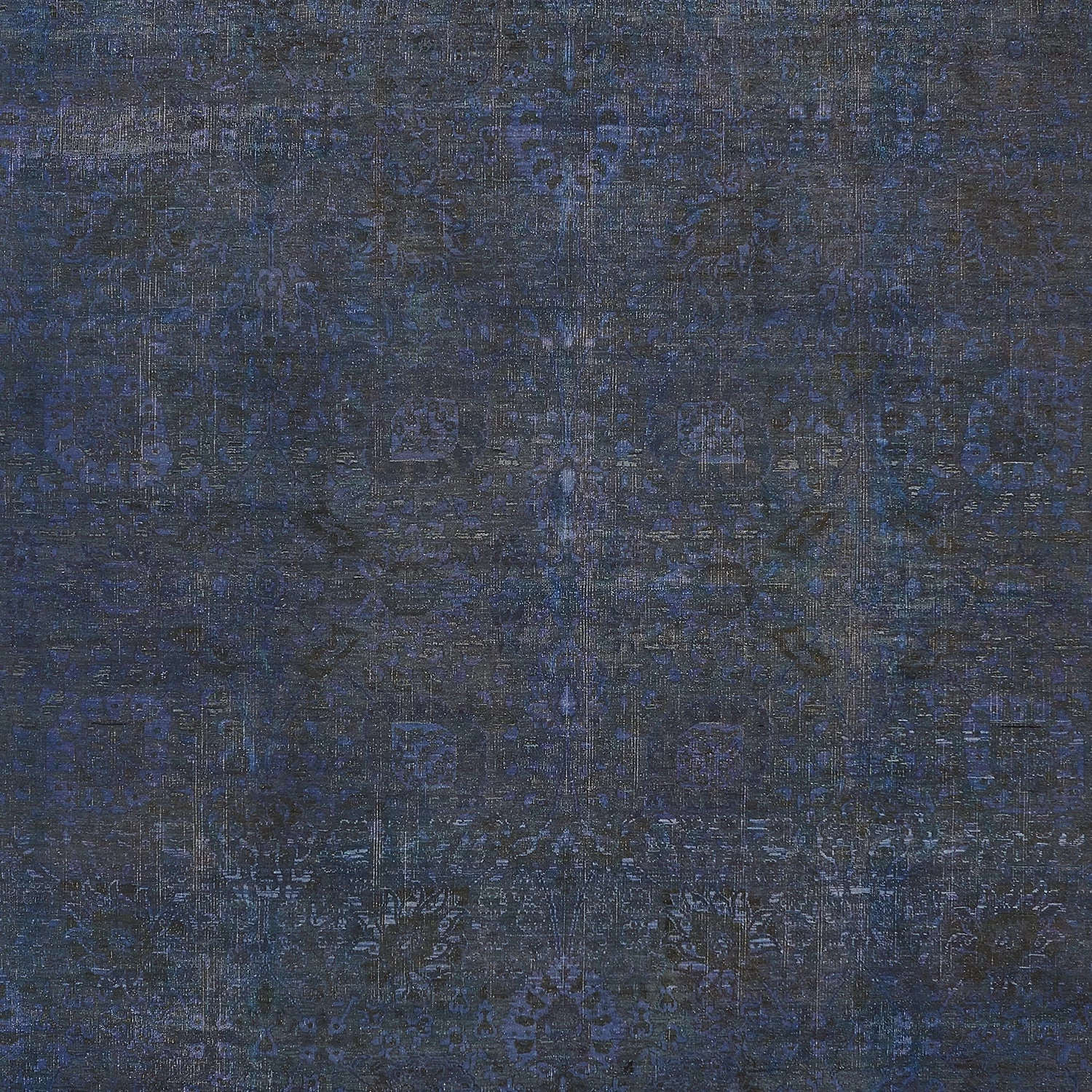 Blue Overdyed Wool Rug - 6'7" X 12'1" 5 Blue Overdyed Wool Rug - 6'7" X 12'1" - Image 3