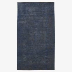 Blue Overdyed Wool Rug - 6'7" X 12'1"