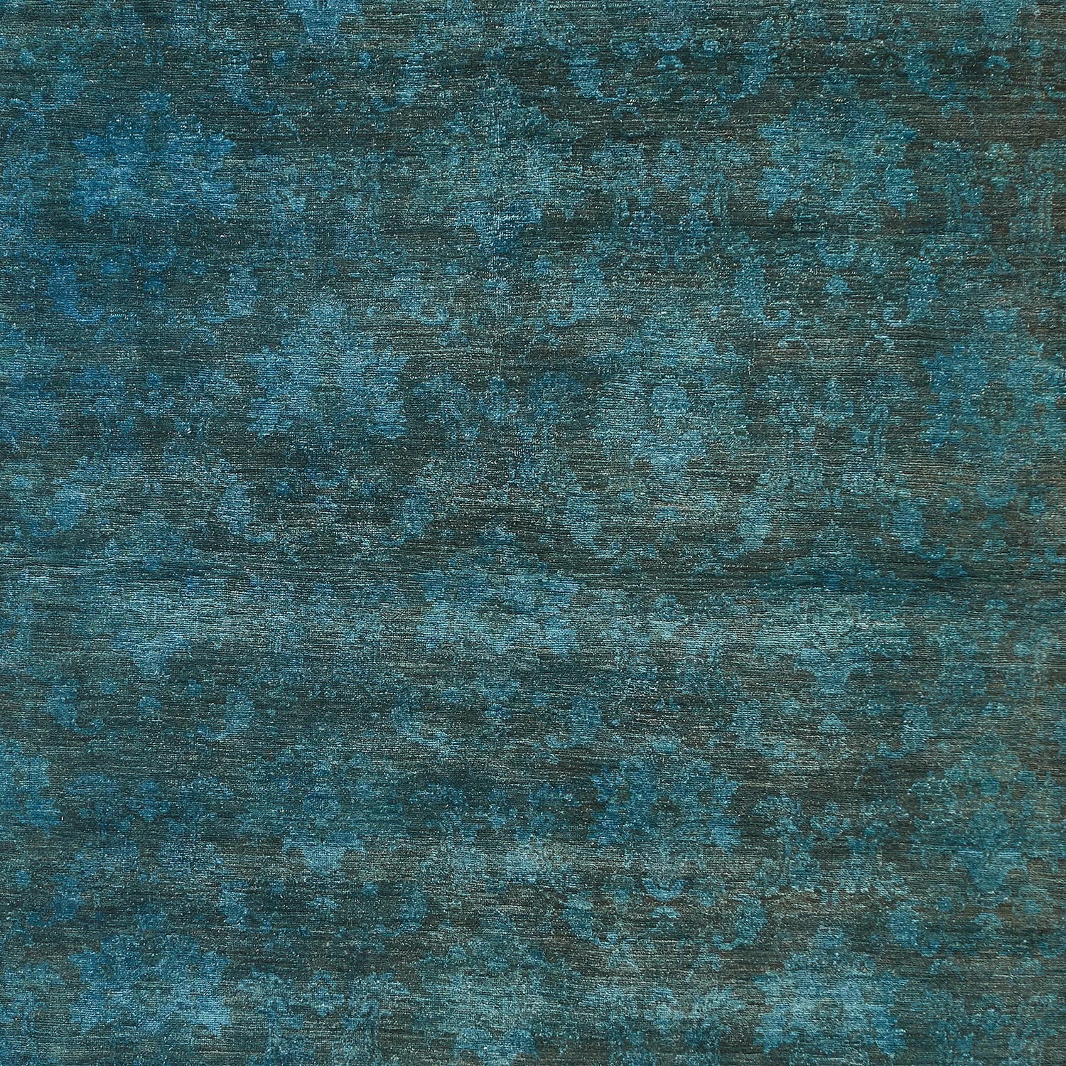 Green Overdyed Wool Rug - 4'4" X 10' 5 Green Overdyed Wool Rug - 4'4" X 10' - Image 3