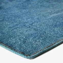 Blue Patchwork Wool Rug - 8'11" X 12'10" -Home Comprehensive Shop 1619780 c