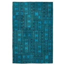 Blue Overdyed Wool Rug - 5'11" X 9'