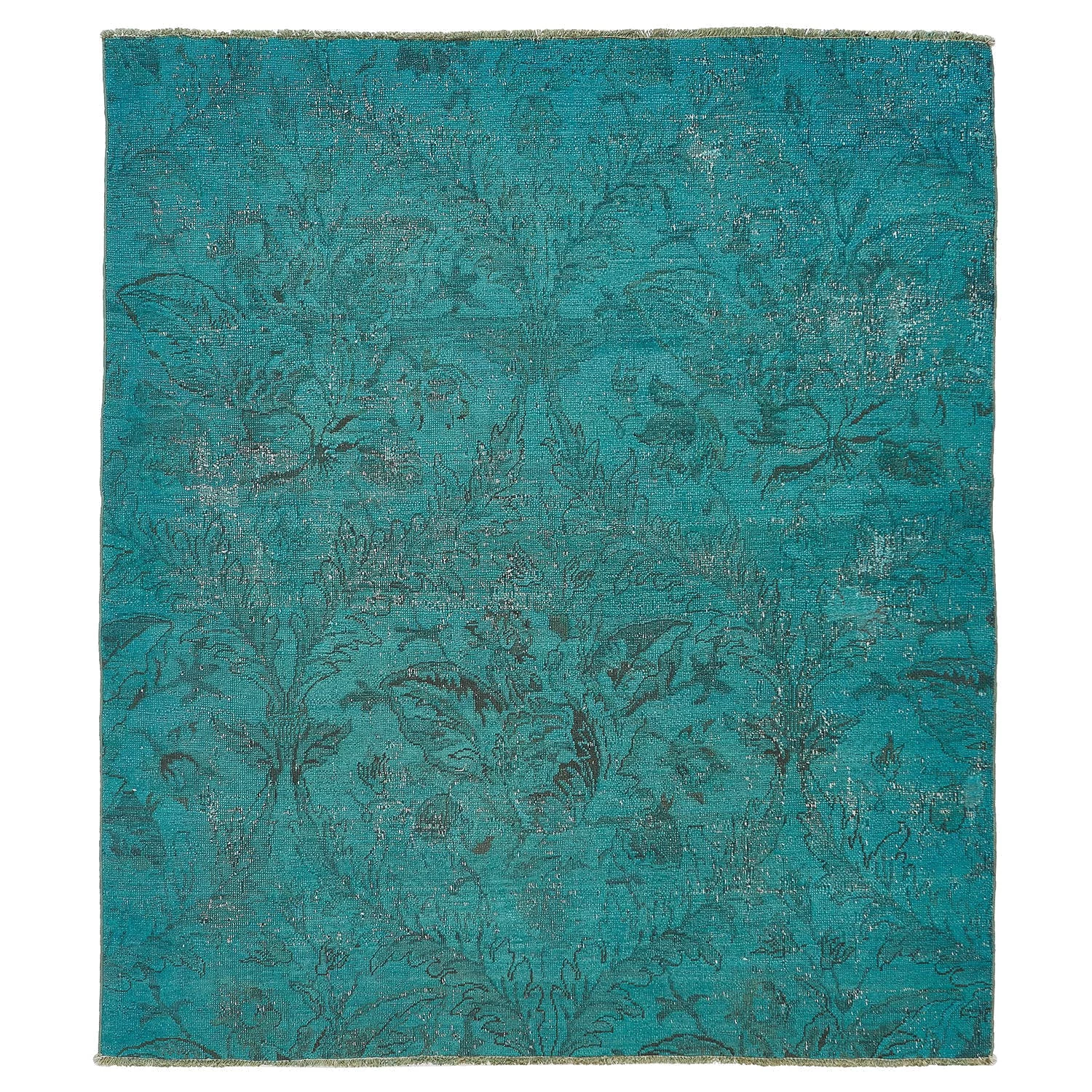 Multi Overdyed Wool Rug - 4'8" X 5'5"