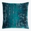 Brushstroke Velvet Pillow, Pacific
