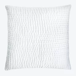 Hand Stitched Euro Sham, White