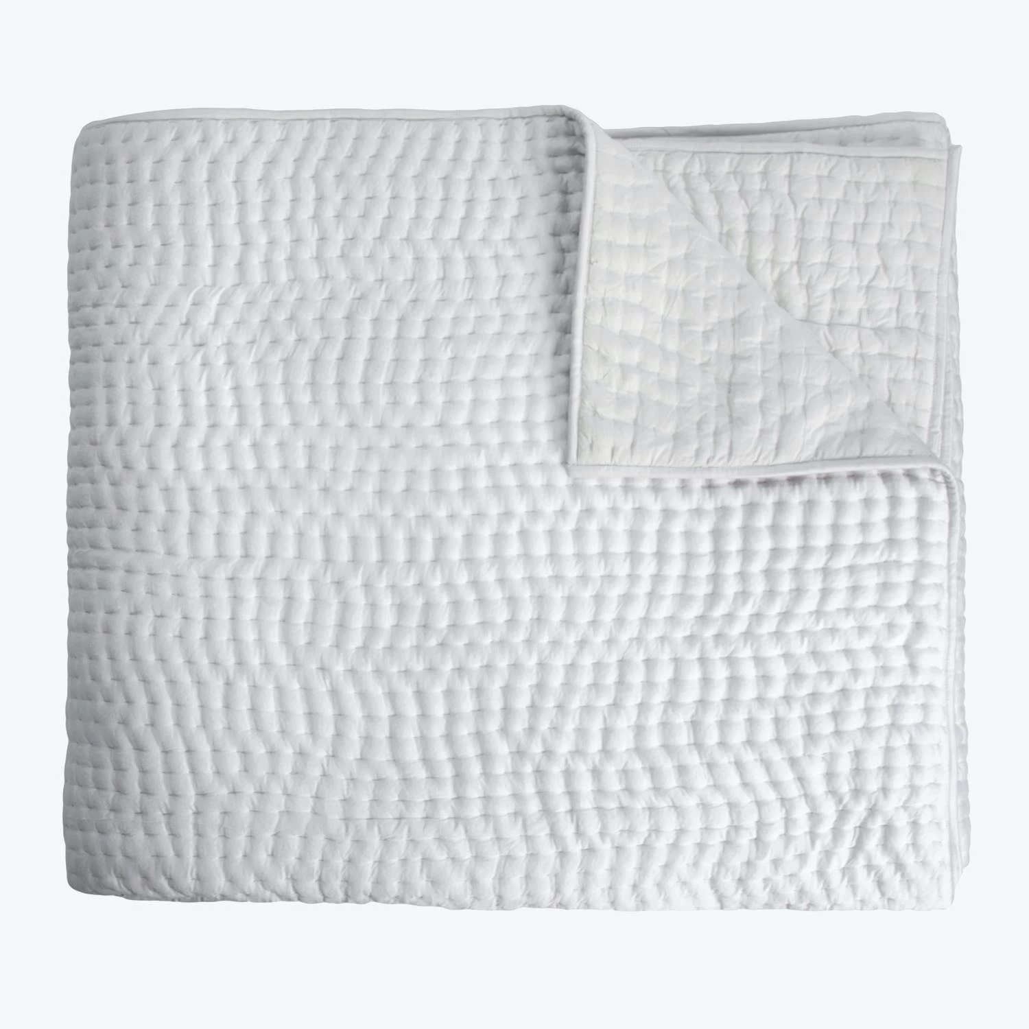 Hand Stitched Coverlet, Gray 3 Hand Stitched Coverlet, Gray