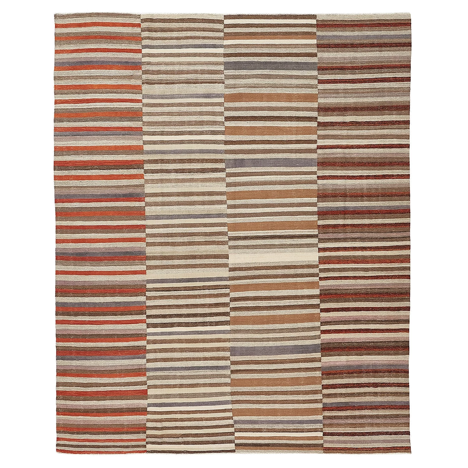 Multi Turkish Flatweave Wool Rug - 8' X 9'10" 3 Multi Turkish Flatweave Wool Rug - 8' X 9'10"