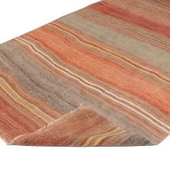 Multicolored Stripe Vintage Flatweave Anatolian Wool Runner - 4'9" X 14'7" 10 Multicolored Stripe Vintage Flatweave Anatolian Wool Runner - 4'9" X 14'7" -Home Comprehensive Shop 1621415 4