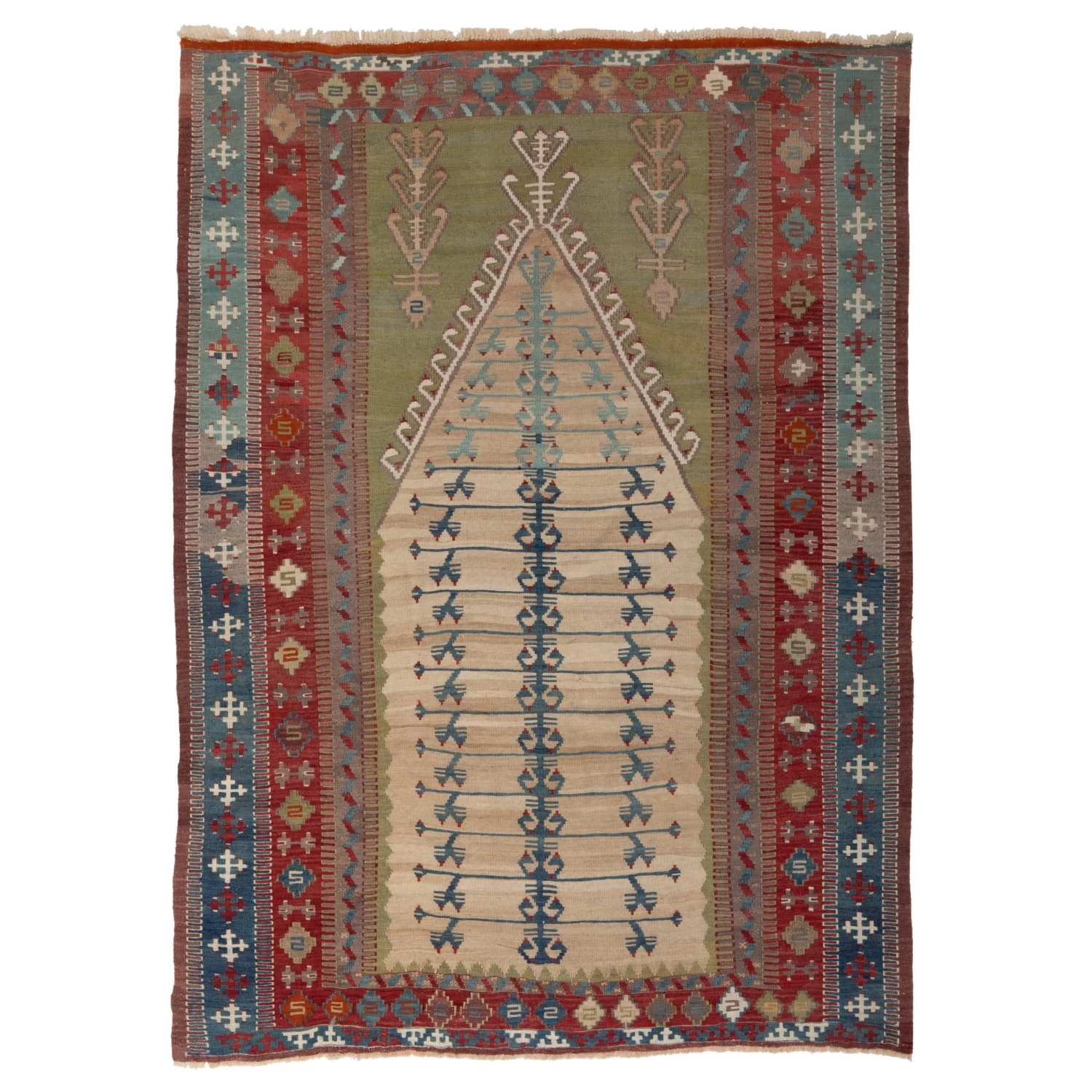Multi Traditional Wool Rug - 5'1" X6'11" 3 Multi Traditional Wool Rug - 5'1" X6'11"