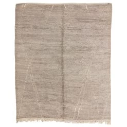 Grey Moroccan Wool Rug - 10'2" X 12'8"