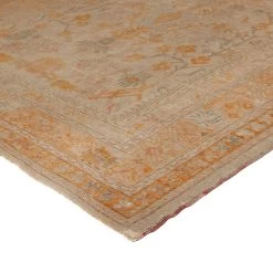 Beige Vintage Traditional Wool Oushak Rug - 8'2" X 11'7" 9 Beige Vintage Traditional Wool Oushak Rug - 8'2" X 11'7" -Home Comprehensive Shop 2000393 3