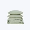 Essential Percale Duvet Cover Sage