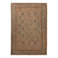 Beige Vintage Traditional Wool Rug - 8'7" X 12'9"