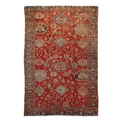 Red Vintage Traditional Wool Rug - 9'10" X 14'10"