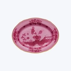 Ginori 1735 Oriente Porpora Oval Flat Platter