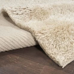 Beige Textured Wool Rug - 6' X 9' 12 Beige Textured Wool Rug - 6' X 9' -Home Comprehensive Shop 2006442 5