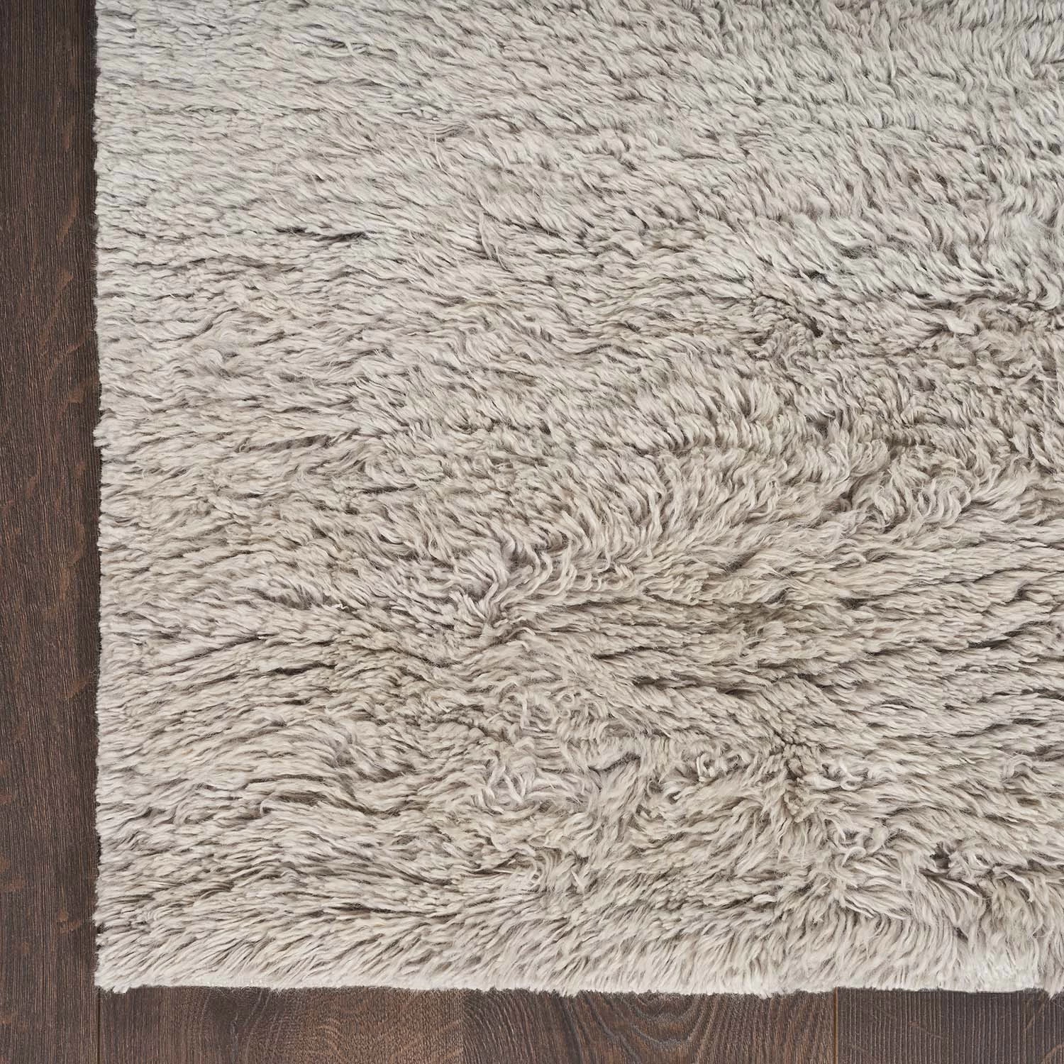 Beige Textured Wool Rug - 9'3" X 12'1" 8 Beige Textured Wool Rug - 9'3" X 12'1" - Image 6