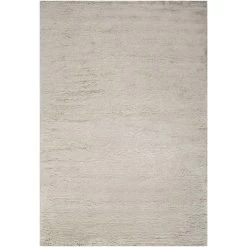 Beige Textured Wool Rug - 6'1" X 9'