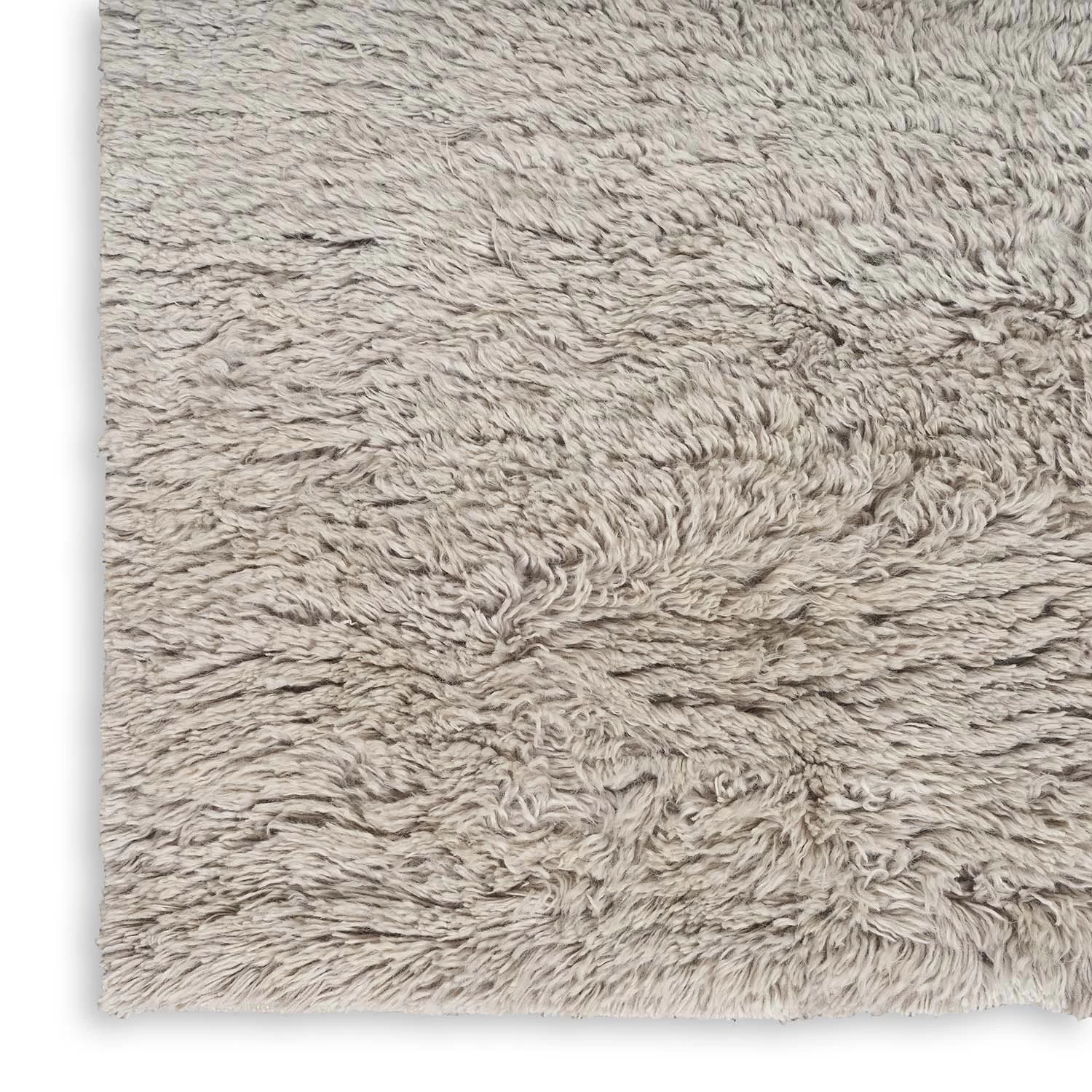 Beige Textured Wool Rug - 6'1" X 9' 6 Beige Textured Wool Rug - 6'1" X 9' - Image 4