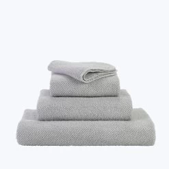 Twill Bath Towels, Platinum