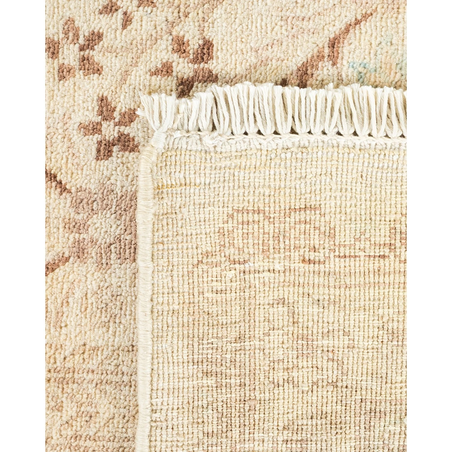 Beige Traditional Wool Rug - 6' X 8'3" 8 Beige Traditional Wool Rug - 6' X 8'3" - Image 6