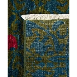 Green Transitional Wool Rug - 9'10" X 14'4" 14 Green Transitional Wool Rug - 9'10" X 14'4" -Home Comprehensive Shop 2009749 4