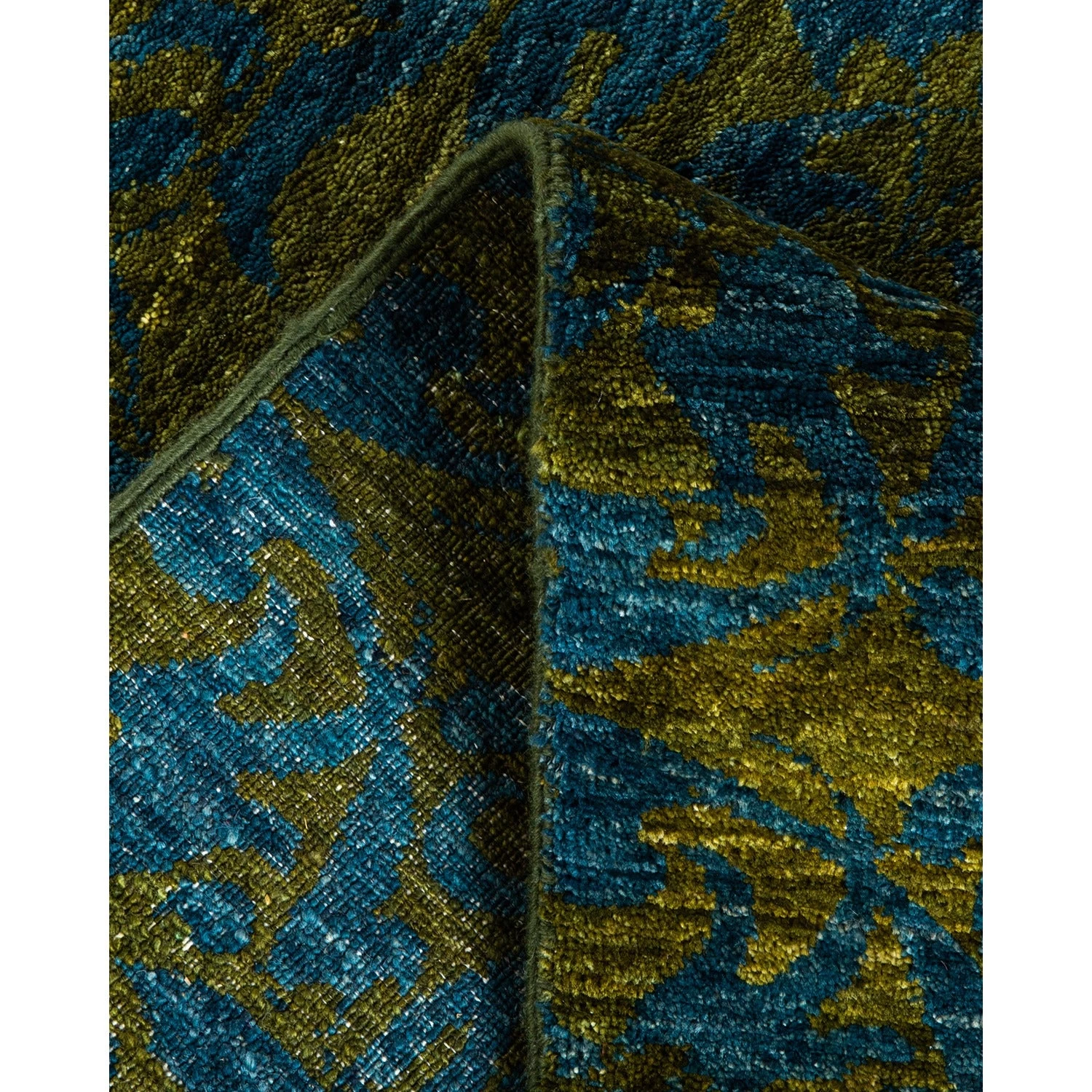 Green Transitional Wool Rug - 9'10" X 14'4" 8 Green Transitional Wool Rug - 9'10" X 14'4" - Image 6
