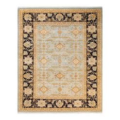 Blue Traditional Wool Rug - 6' X 7'9"