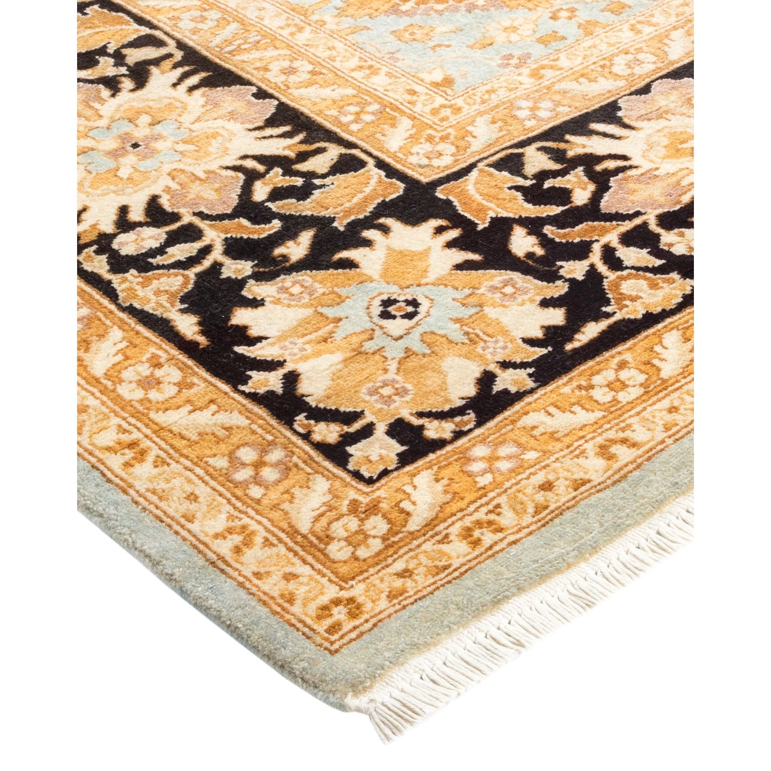 Blue Traditional Wool Rug - 6' X 7'9" 4 Blue Traditional Wool Rug - 6' X 7'9" - Image 2