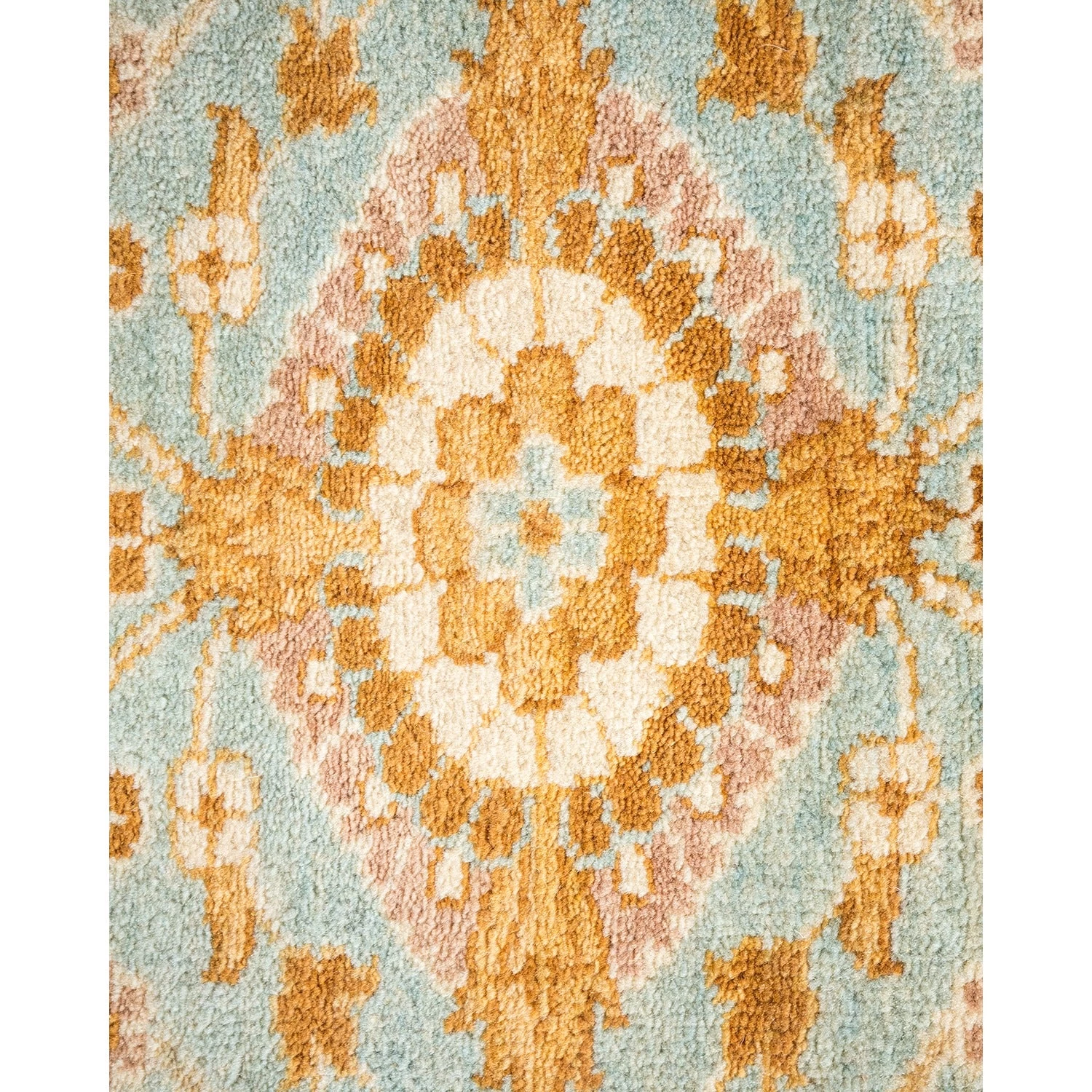 Blue Traditional Wool Rug - 6' X 7'9" 5 Blue Traditional Wool Rug - 6' X 7'9" - Image 3