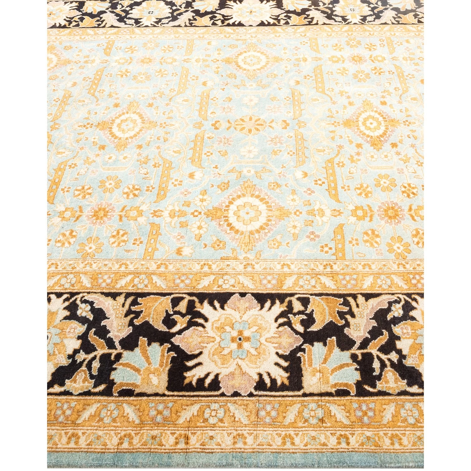 Blue Traditional Wool Rug - 6' X 7'9" 6 Blue Traditional Wool Rug - 6' X 7'9" - Image 4